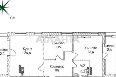2-rooms apartment apartment by the address st. Paustovskogo (area 70,2 m²) - Atlanta.ua - photo 9