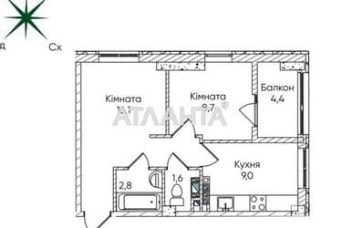 1-room apartment apartment by the address st. Paustovskogo (area 43 m²) - Atlanta.ua - photo 6