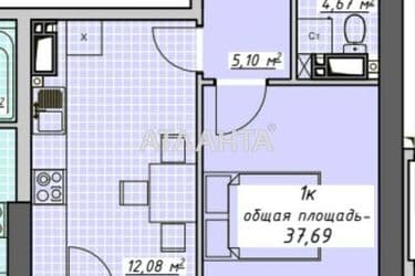 1-room apartment apartment by the address st. Kurortnyy per (area 37,6 m²) - Atlanta.ua - photo 16
