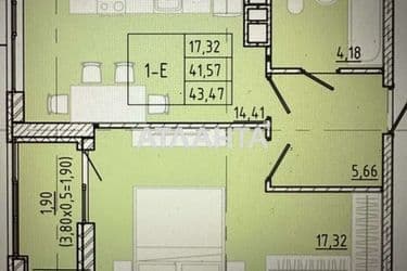 1-room apartment apartment by the address st. Franko Ivana (area 43,5 m²) - Atlanta.ua - photo 6