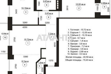 3-rooms apartment apartment by the address st. Ul Makeevskaya (area 70,4 m²) - Atlanta.ua - photo 30