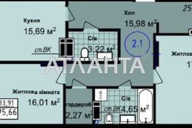 2-rooms apartment apartment by the address st. Sakharova (area 75,7 m²) - Atlanta.ua - photo 7