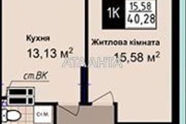 1-кімнатна квартира за адресою вул. Сахарова (площа 40,3 м²) - Atlanta.ua - фото 12