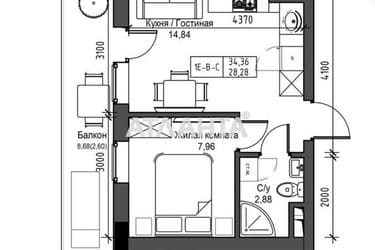 1-room apartment apartment by the address st. 7 km ovidiopolskoy dor (area 28,3 m²) - Atlanta.ua - photo 10