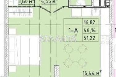1-кімнатна квартира за адресою вул. Франка Івана (площа 53,3 м²) - Atlanta.ua - фото 12