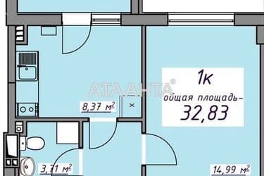 1-room apartment apartment by the address st. Massiv 10 (area 32,8 m²) - Atlanta.ua - photo 13