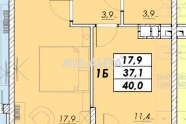 1-room apartment apartment by the address st. Prokhorovskaya Khvorostina (area 40 m²) - Atlanta.ua - photo 8