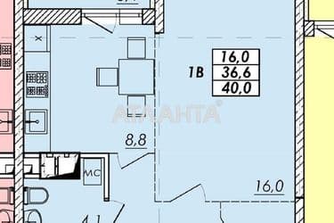 1-room apartment apartment by the address st. Prokhorovskaya Khvorostina (area 38,9 m²) - Atlanta.ua - photo 16