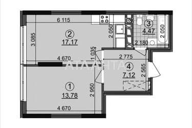 1-room apartment apartment by the address st. Semi Kristerov (area 44 m²) - Atlanta.ua - photo 36
