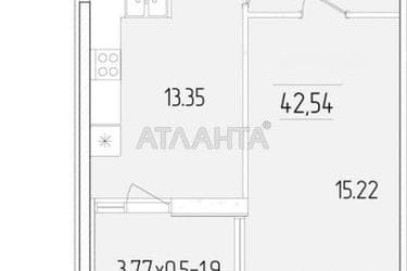1-кімнатна квартира за адресою вул. Краснова (площа 42,6 м²) - Atlanta.ua - фото 47