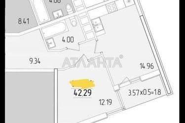 1-room apartment apartment by the address st. Krasnova (area 42,3 m²) - Atlanta.ua - photo 14