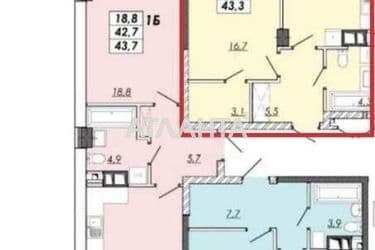 1-room apartment apartment by the address st. Ovidiopolskaya dor (area 43,3 m²) - Atlanta.ua - photo 9