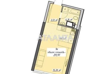 1-кімнатна квартира за адресою Курортний пров. (площа 29,9 м²) - Atlanta.ua - фото 26