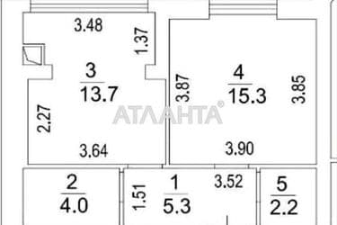 1-комнатная квартира по адресу ул. Мира (площадь 40 м²) - Atlanta.ua - фото 26