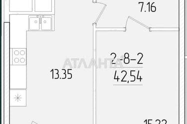 1-room apartment apartment by the address st. Krasnova (area 42,5 m²) - Atlanta.ua - photo 12