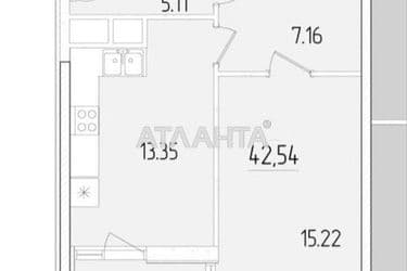 1-room apartment apartment by the address st. Krasnova (area 42,5 m²) - Atlanta.ua - photo 13