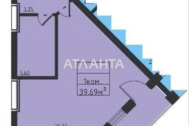 1-room apartment apartment by the address st. Dacha Kovalevskogo Amundsena (area 40 m²) - Atlanta.ua - photo 10