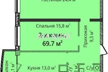 2-rooms apartment apartment by the address st. Gagarina pr (area 70 m²) - Atlanta.ua - photo 9
