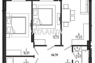 2-rooms apartment apartment by the address st. Chekhova (area 67,3 m²) - Atlanta.ua - photo 12