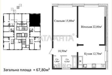 2-rooms apartment apartment by the address st. Gagarinskoe plato (area 67,8 m²) - Atlanta.ua - photo 16