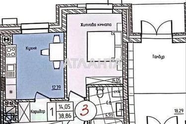 1-комнатная квартира по адресу ул. Коперніка Міколая (площадь 38,9 м²) - Atlanta.ua - фото 13