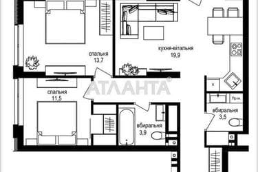 2-комнатная квартира по адресу Кирпичный пер. (площадь 70 м²) - Atlanta.ua - фото 22