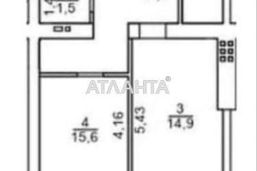 1-комнатная квартира по адресу ул. Литвака Бориса (площадь 56 м²) - Atlanta.ua - фото 18