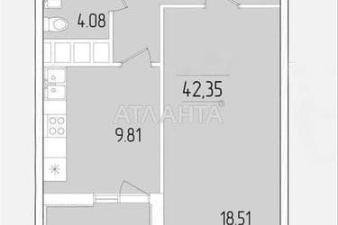 1-комнатная квартира по адресу ул. Краснова (площадь 42,4 м²) - Atlanta.ua - фото 28