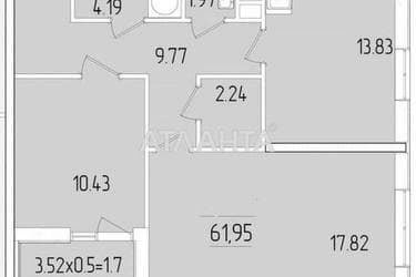 2-комнатная квартира по адресу ул. Краснова (площадь 62 м²) - Atlanta.ua - фото 24