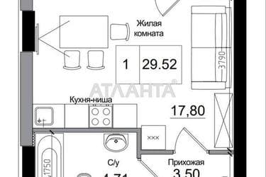 1-room apartment apartment by the address st. 7 km ovidiopolskoy dor (area 29,8 m²) - Atlanta.ua - photo 14