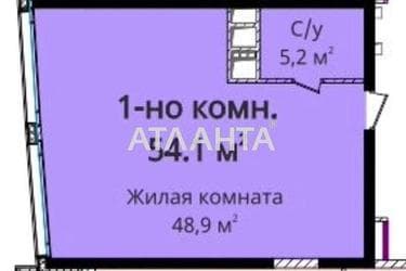 1-кімнатна квартира за адресою вул. Новоберегова (площа 54,1 м²) - Atlanta.ua - фото 33