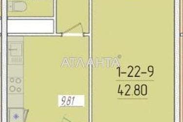 1-кімнатна квартира за адресою вул. Краснова (площа 41,8 м²) - Atlanta.ua - фото 20