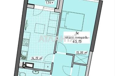 1-комнатная квартира по адресу Курортный пер. (площадь 45,3 м²) - Atlanta.ua - фото 25