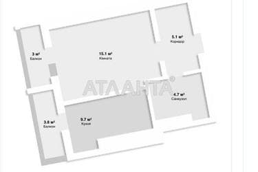 1-комнатная квартира по адресу ул. Виноградная (площадь 36,1 м²) - Atlanta.ua - фото 32