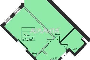 1-комнатная квартира по адресу ул. Дача Ковалевского (площадь 48 м²) - Atlanta.ua - фото 10