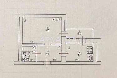 1-кімнатна квартира за адресою вул. Філатова ак. (площа 40,8 м²) - Atlanta.ua - фото 30