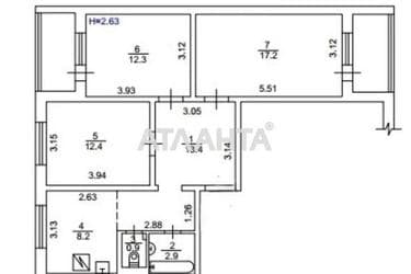 3-rooms apartment apartment by the address st. Evropeyskogo Soyuza prospprosp Pravdy (area 75,6 m²) - Atlanta.ua - photo 44