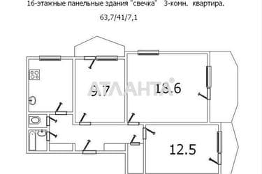3-комнатная квартира по адресу ул. Заболотного ак. (площадь 72 м²) - Atlanta.ua - фото 10