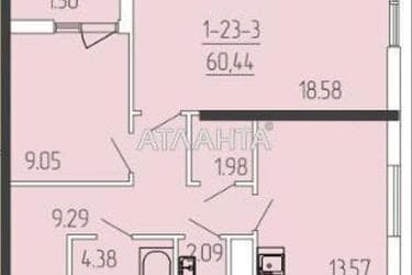 2-rooms apartment apartment by the address st. Krasnova (area 59,8 m²) - Atlanta.ua - photo 9