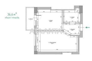 1-room apartment apartment by the address st. Lyustdorfskaya dor Chernomorskaya dor (area 36,6 m²) - Atlanta.ua - photo 10