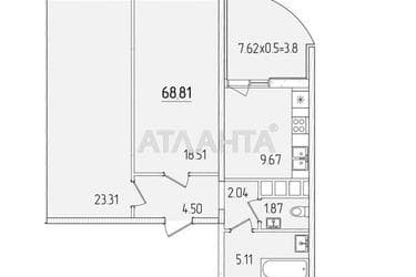 2-кімнатна квартира за адресою вул. Краснова (площа 68,8 м²) - Atlanta.ua - фото 8