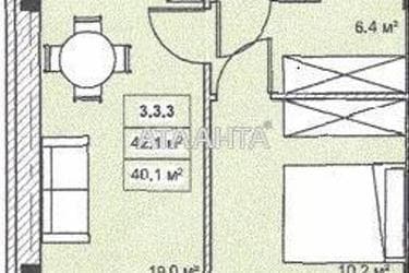 1-room apartment apartment by the address st. Bocharova gen (area 35,6 m²) - Atlanta.ua - photo 7