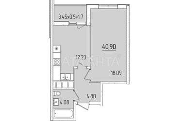 1-кімнатна квартира за адресою вул. Краснова (площа 40,9 м²) - Atlanta.ua - фото 12