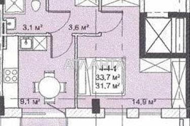 1-room apartment apartment by the address st. Bocharova gen (area 31,7 m²) - Atlanta.ua - photo 8