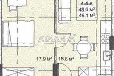 1-комнатная квартира по адресу ул. Бочарова ген. (площадь 46,1 м²) - Atlanta.ua - фото 8