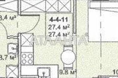 1-кімнатна квартира за адресою вул. Бочарова ген. (площа 27,4 м²) - Atlanta.ua - фото 8