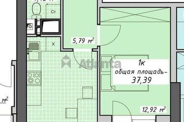 1-комнатная квартира по адресу Курортный пер. (площадь 37,4 м²) - Atlanta.ua - imageAlt 14