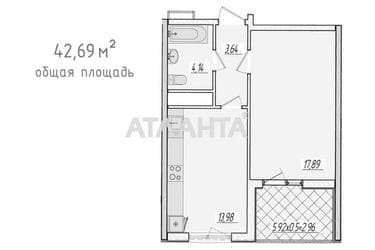1-кімнатна квартира за адресою вул. Краснова (площа 42,7 м²) - Atlanta.ua - фото 11