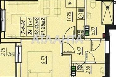 1-комнатная квартира по адресу ул. Бочарова ген. (площадь 41,3 м²) - Atlanta.ua - фото 9
