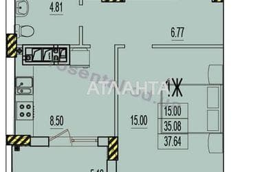 1-room apartment apartment by the address st. Stroitelnaya (area 40,9 m²) - Atlanta.ua - photo 20